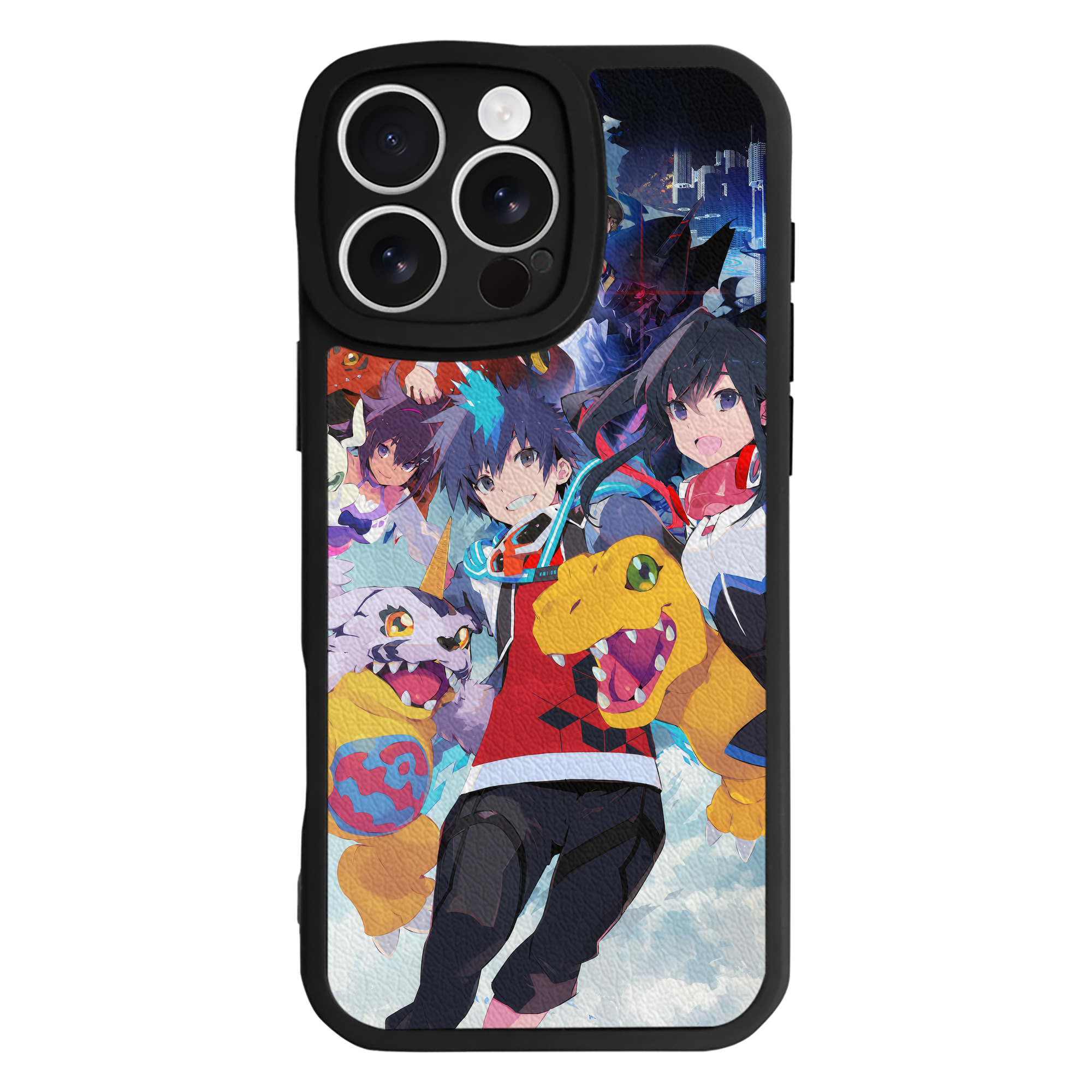 （画像用） Digimon デジタルモンスター/デジモン 【iPhone 16シリーズ対応】シリコンスマホケース（レザー調） 材質：シリコン